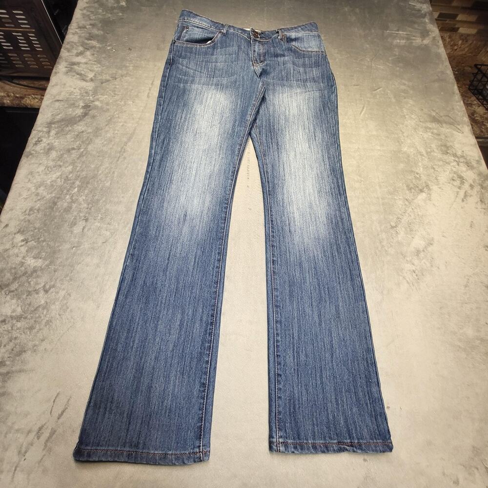 Vintage Classics Jeans Juniors 15 Blue Medium Wash Bootcut Denim Stretch Pockets